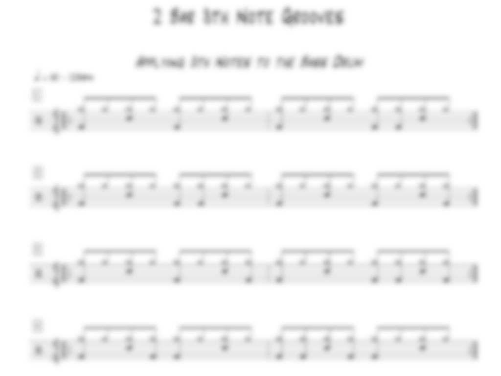 2 Bar 8th Note Grooves