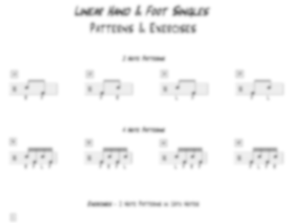 Linear Hand & Foot Singles Patterns & Exercises
