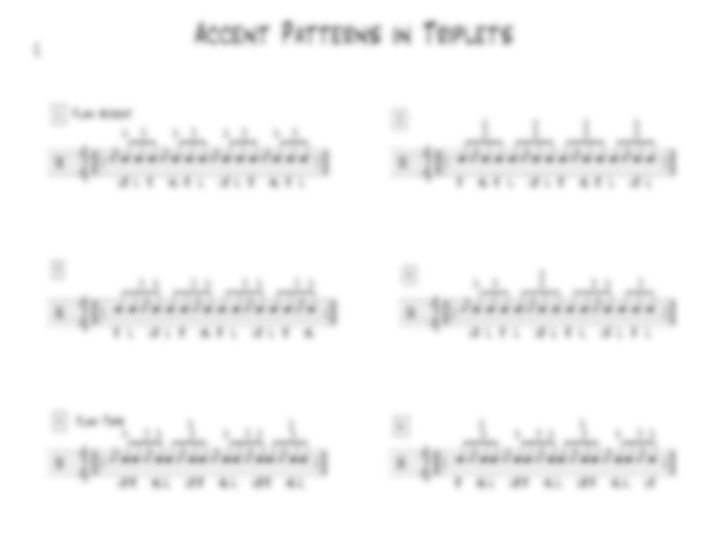 Flam Accent Patterns, Exercises & Studies