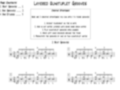 Layered Quintuplet Grooves