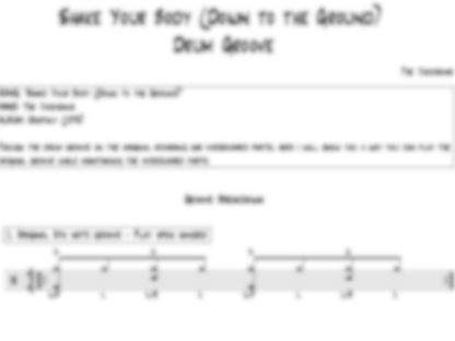Shake Your Body (Down to the Ground) Drum Groove